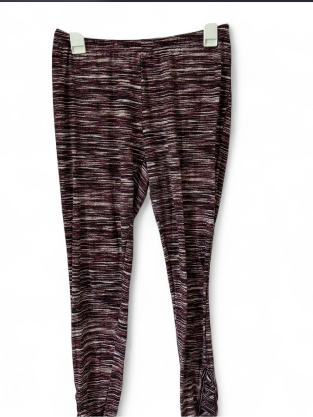 eye candy Marled Burgundy & Gray Stretch Leggings
